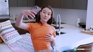 Tight Teenie Veronica Church Takes Nudes and Thumbs Her Meaty Cooter